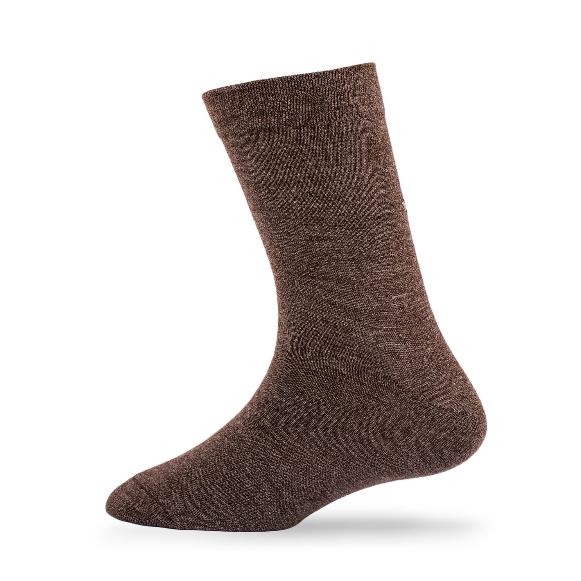 Women's_Socks BROWN Colour Acrylic Fabric Solid Free Size Crew Length Casuals Wear Socks Pack Of 1 WSL700P 01 N-image-34