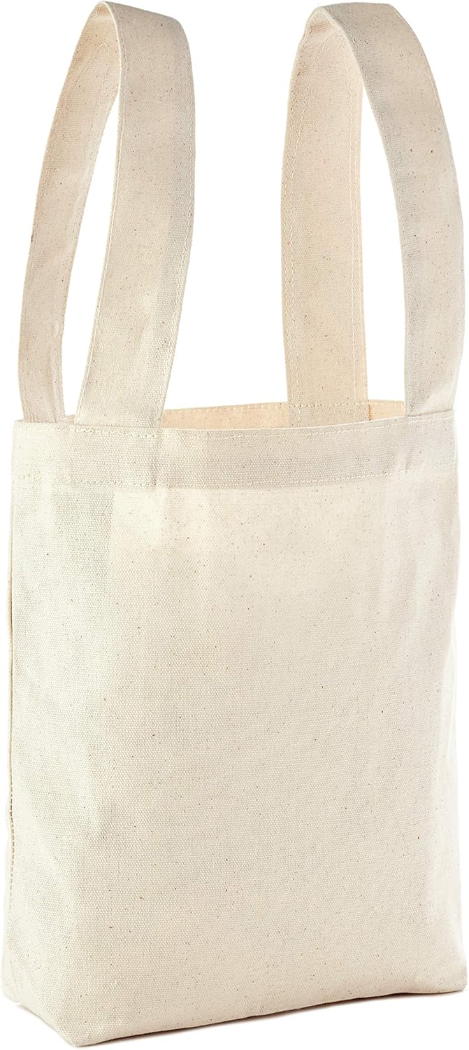One-Day Sale: Up to 70% Off Hallmark Large Easter Canvas Tote Bag (Bunny Ears) for Easter Baskets, Egg Hunts, Spring Birthdays and More