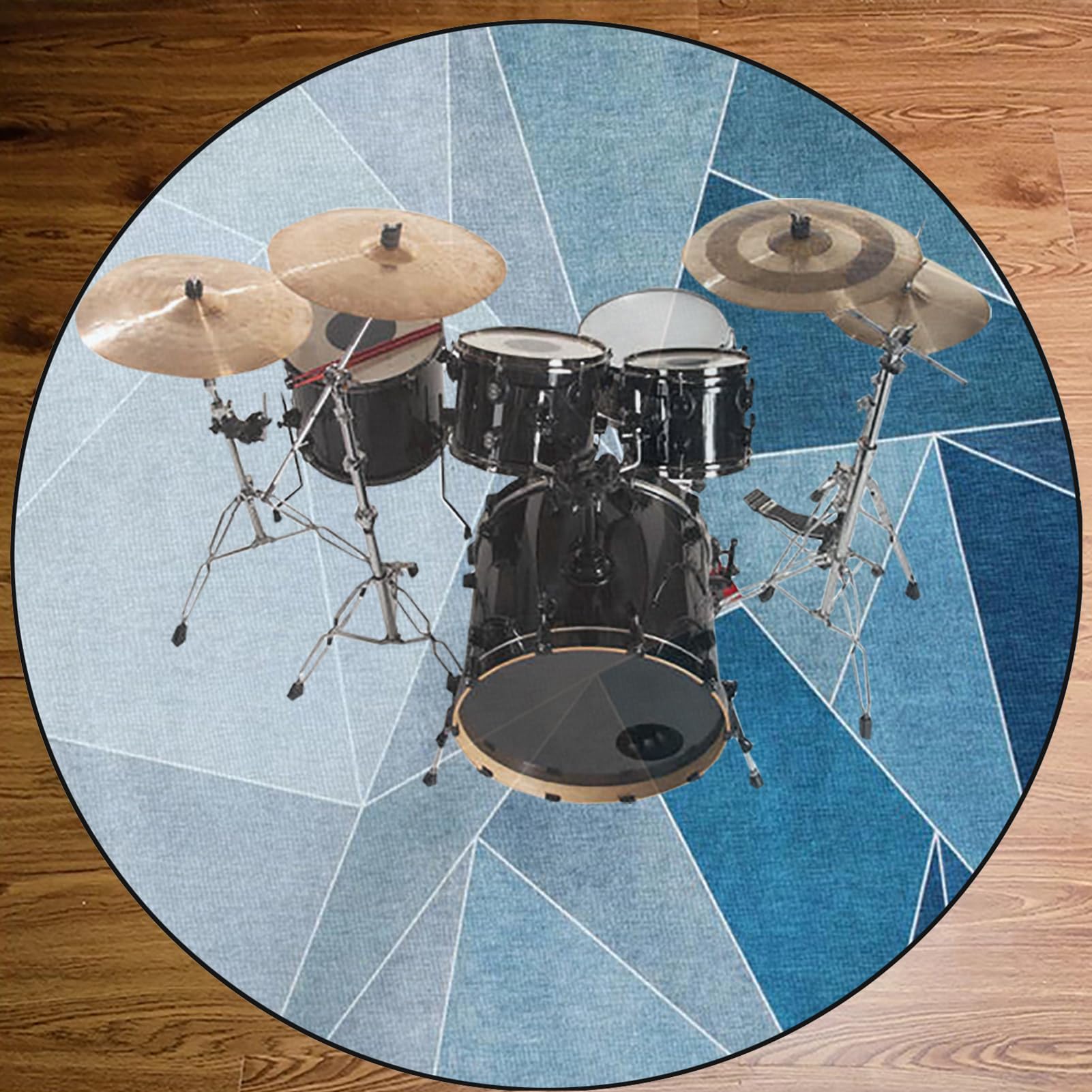 Dywan perkusyjny, izolacja akustyczna, profesjonalny okrągły elektroniczny zestaw perkusyjny jazzowej, do bębna basowego, werbla, perkusji i innych instrumentów, 130 cm