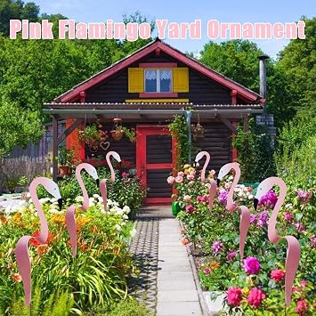 Pink Flamingos for Yard, 2024 New Florida Dancing Birds Garden Metal Art,Wind Spinner for Garden Yard Decor, Metal Lawn Art Ornaments for Outdoor Patio Backyard (Green)