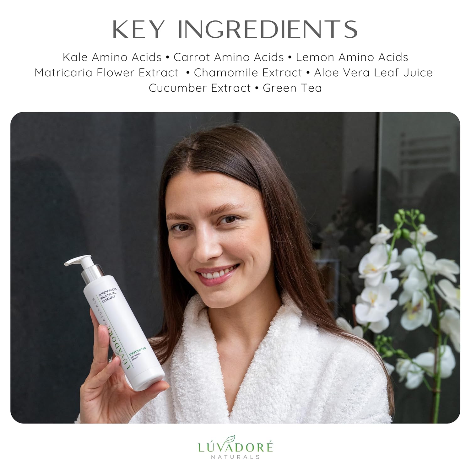 SuperGreens Kale Facial Cleanser – Soothing and Calming Gentle Foaming Face Wash - Antioxidant Rich Face Cleanser for Women with Chamomile, Aloe, Green Tea – For All Skin Types - Image 7