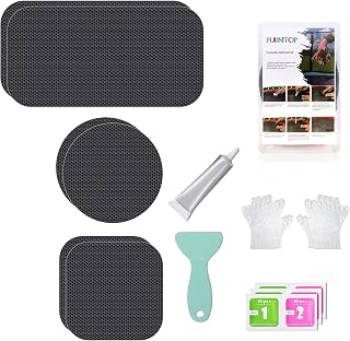 Trampoline Patch Repair Kit: Square, Rectangular, Round Patches; Repair Trampoline Mat Tear or Hole; Waterproof Adhesive; Tools Included; Boys, Ages 6+