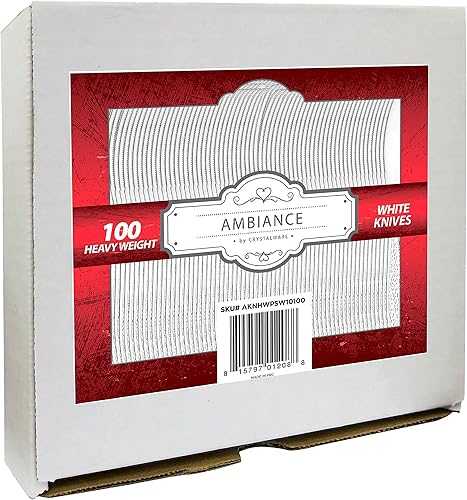 Miniatura 7 de Crystalware - Cuchillos de plástico pesados, 100caja, transparente