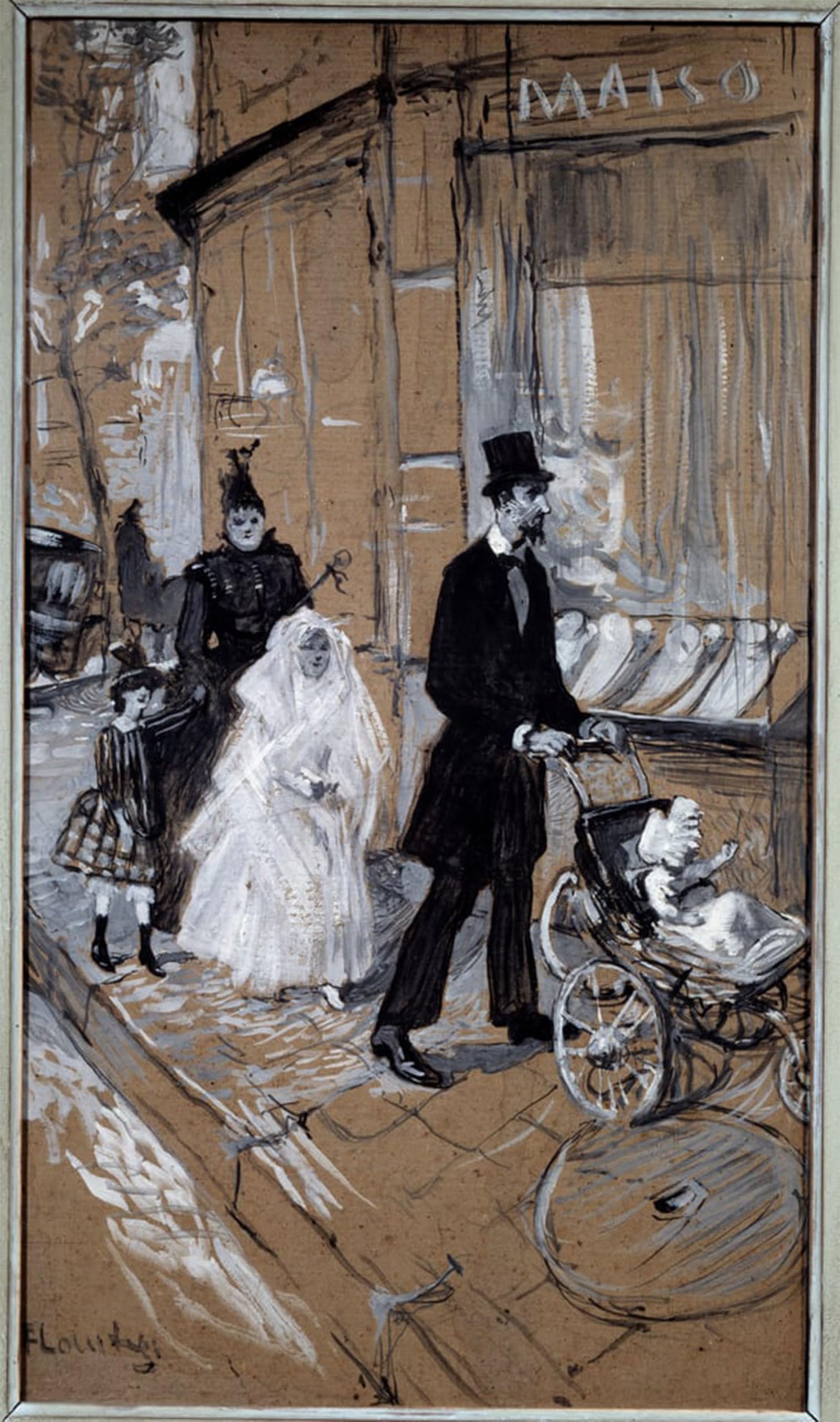 POSTERIIk Famous Modern Artwork Art Mural the Day of First Communion Painting by Henri De Toulouse Lautrec Oil Paintings Pictures for Home Decor 60x90cm