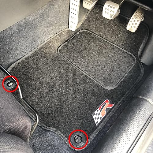 Miniatura 7 de OAUTOO Juego de 8 clips de retención para alfombrillas compatibles con Volkswagen 3D0864851B41 + 3D0061795B41 para Beetle Eos GTI Jetta Passat