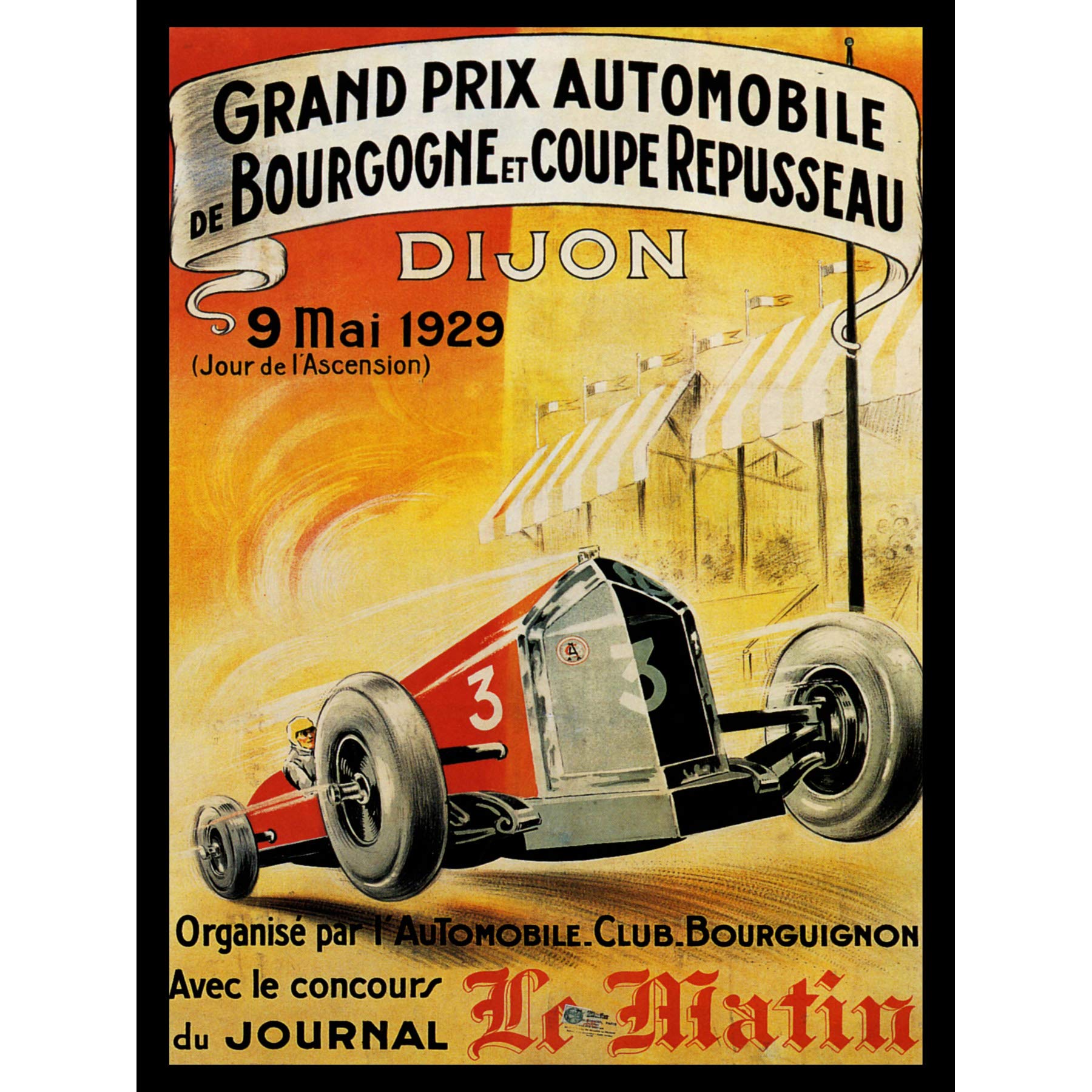 Wee Blue Coo Sport Advert Grand Prix Motor Race Dijon Canvas Print