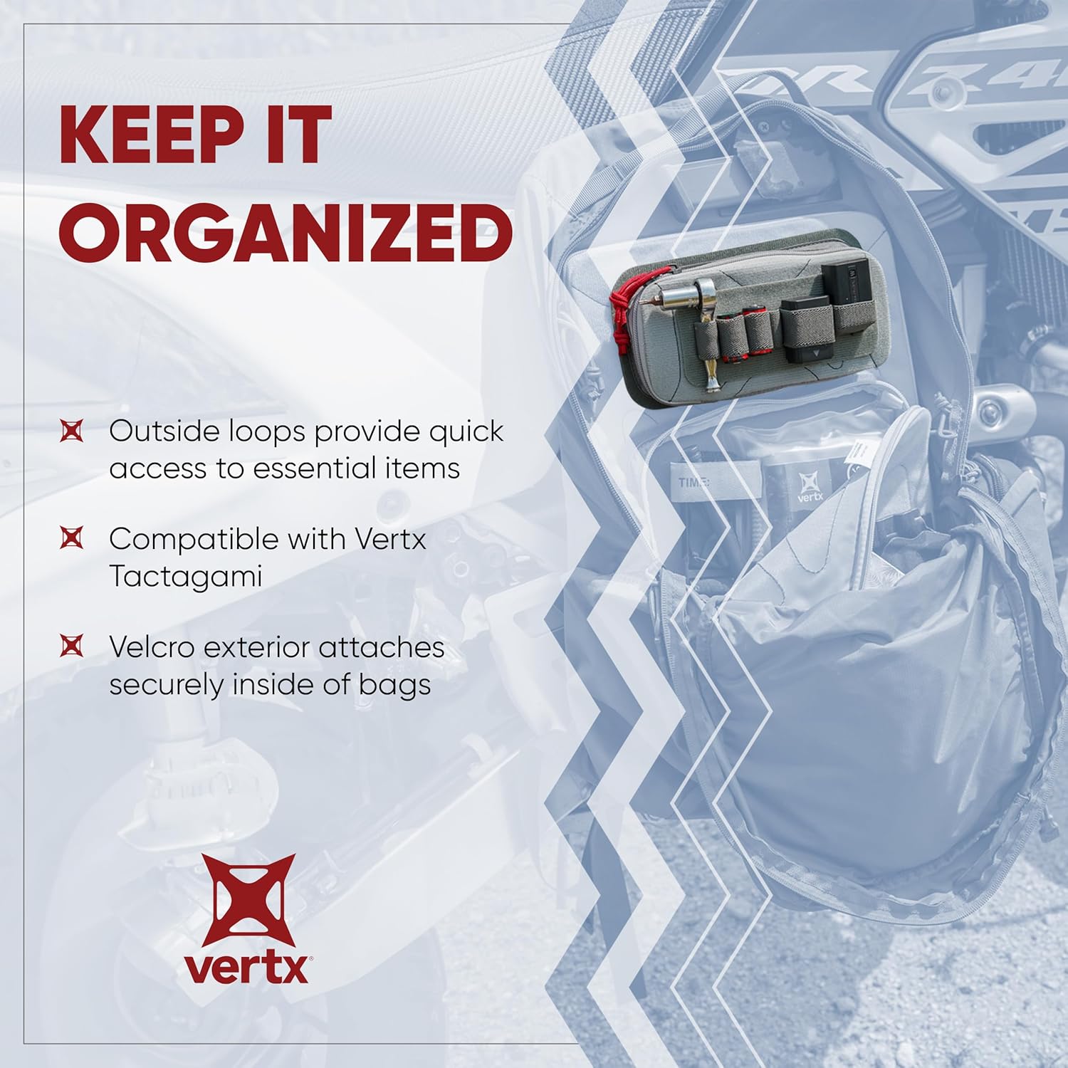 Vertx Pack Zip Pouch Organizer Insert Attachment for Backpack, Bag, Travel, Organization Pouches