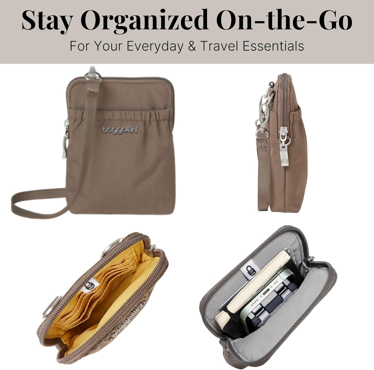 Baggallini Bryant Pouch Small Crossbody Bag for Women - Phone Purse with Crossbody Strap - Lightweight Crossbody Pouch - Image 6