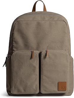 Field Backpack | Casual Laptop Bag with Luggage Sleeve | Unisex Travel Backpack | Made of Durable Canvas Material | Zippered Compartments with Pockets