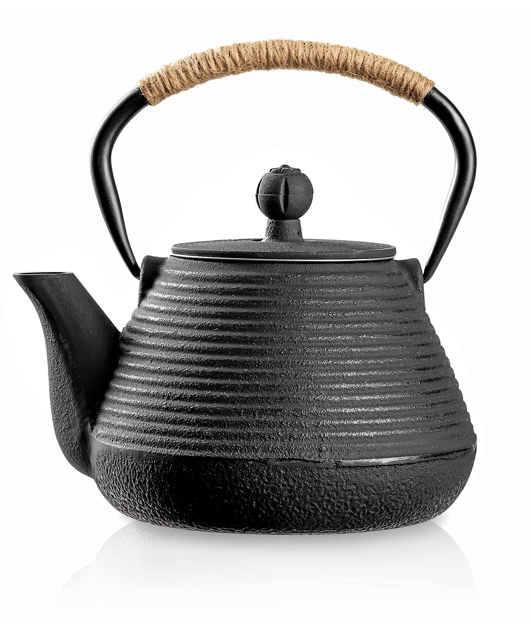 PluieSoleil 1000ml Traditional Japanese Tetsubin Tea Kettle, Cast Iron Stovetop Teapot with Infuser - Heat-Resistant Loose Leaf Tea Pot with Removable Strainer