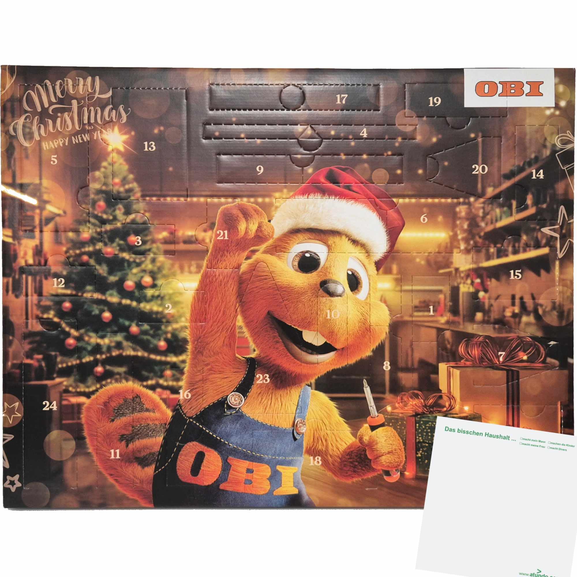 usy Bundle für OBI Adventskalender Werkzeuge Adventskalender (Mit 24 Werkzeugen) + usy Block