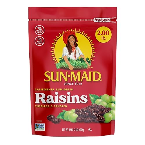 Miniatura 7 de Sun-Maid California Raisins  Bolsas de 32 onzas  Paquete de 2  Frutas secas naturales enteras  Sin sabores artificiales  Sin OMG  Apto para veganos