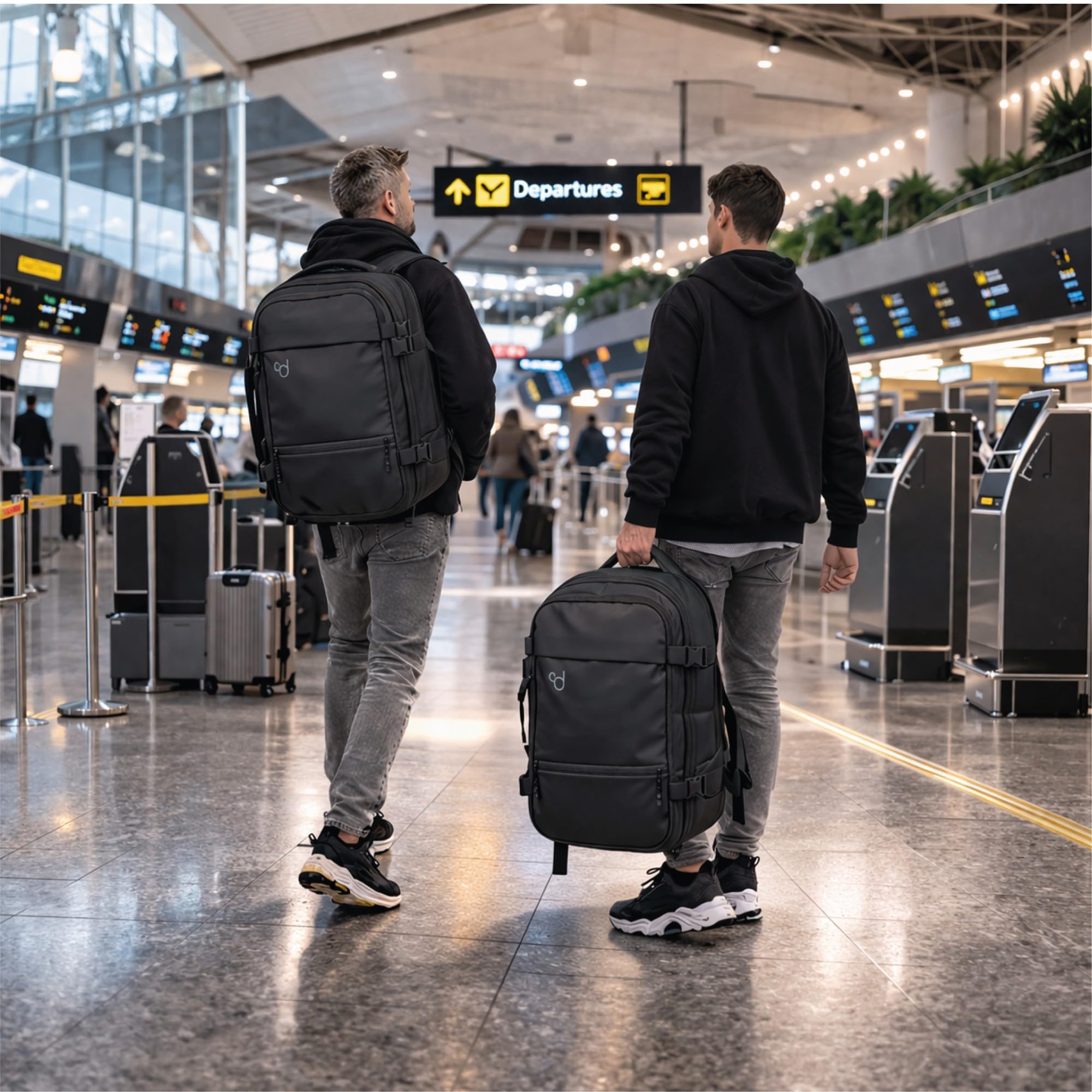 OcioDual Mochila Viaje Cabina 55x40x20 Expandible 40L, Equipaje de Mano Avión, Compartimento Portátil 17", Compatible Iberia Lufthansa British Airways
