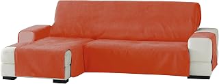 Eysa Chaise Longue Zoco 290 cm. Gauche Vue Frontale Couleur 19-Orange, Chenille, 29x9x37 cm