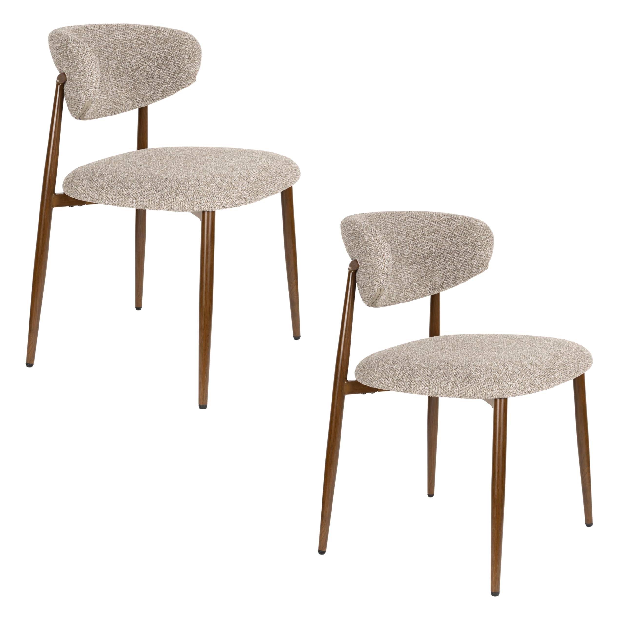Noor Esszimmerstuhl Braun - 2 er Set
