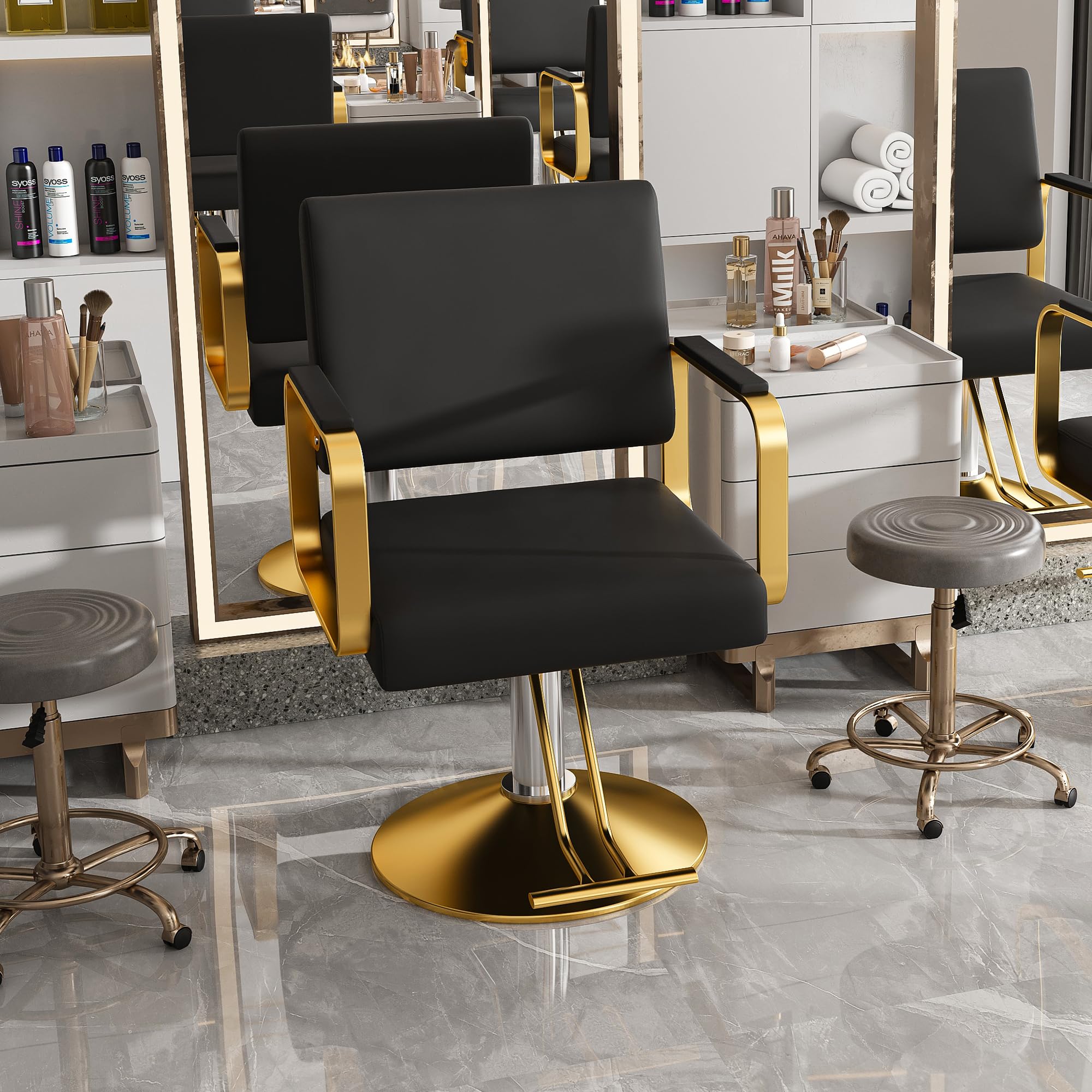 Salon Chair for Hair Stylist Hydraulic, Non-Tilting Backrest