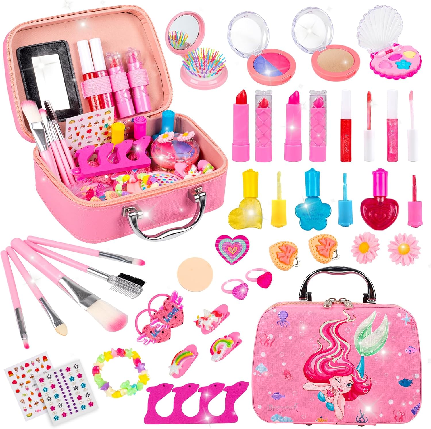 Kinderschminke Set Mit Handtasche - Spielzeug Für Mädchen 3-12 Jahre