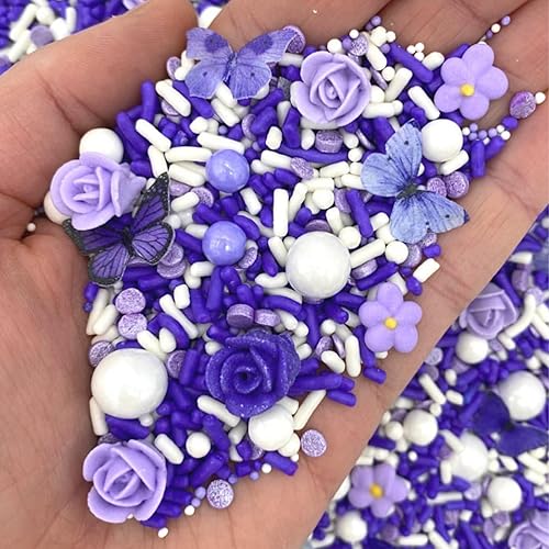 Miniatura 7 de Butterfly Kiss - Mezcla de espolvorear  Gránulos morados  Gránulos de lujo  Gránulos de mariposa  Gránulos a granel  Gránulos de flores  Gránulos de
