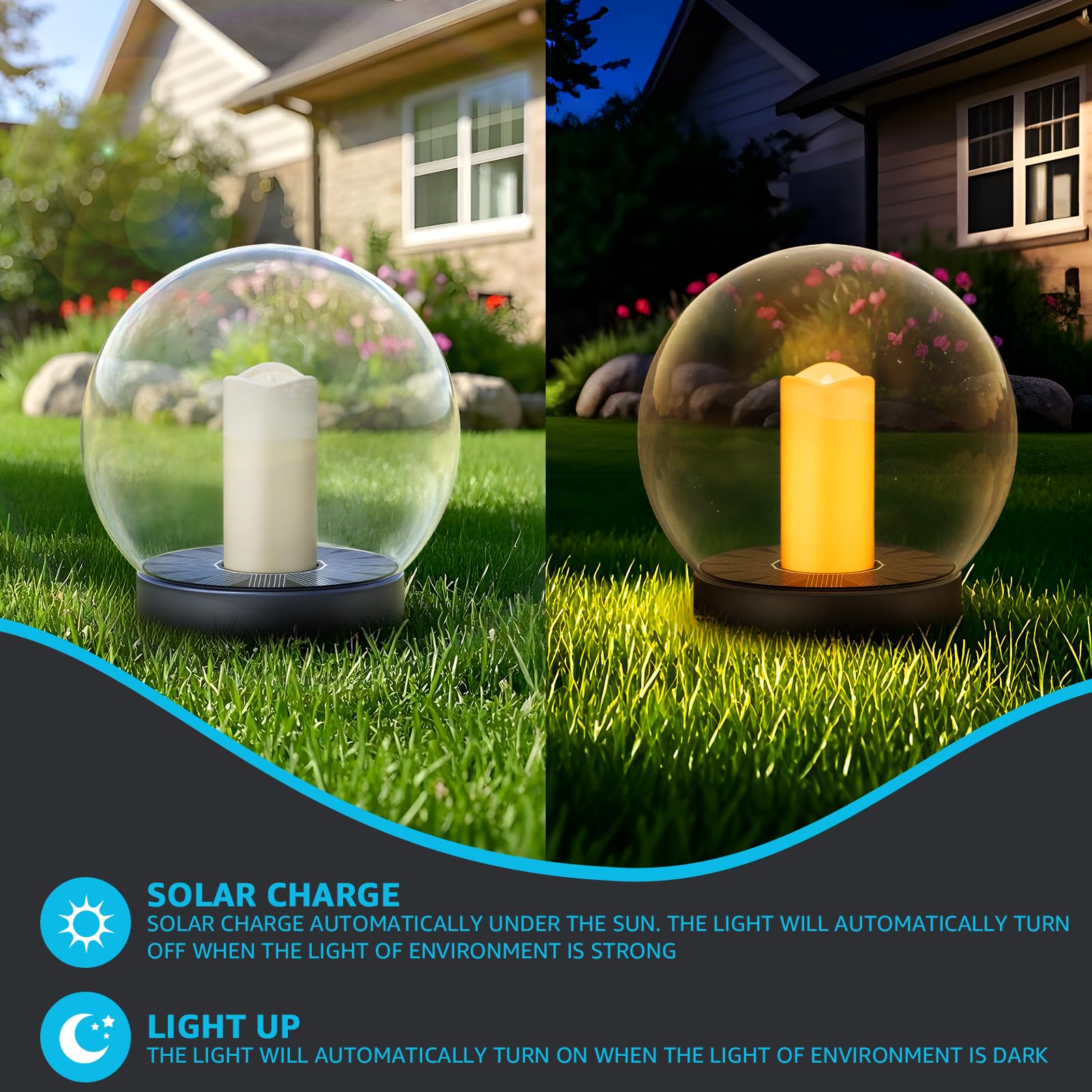 Luces solares flotantes para piscina, con energía solar, velas flotantes, luces de llama parpadeante, para exteriores, impermeables, IP66, para estanque, jardín, fiesta, piscina, decoración, paquete