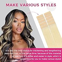 Vista 98 de Lashey Extensiones de Cabello Humano con Cinta Adhesiva Negro Natural 100% Remy Cabello Humano Liso Extensiones de Cabello con Cinta Largas de 24
