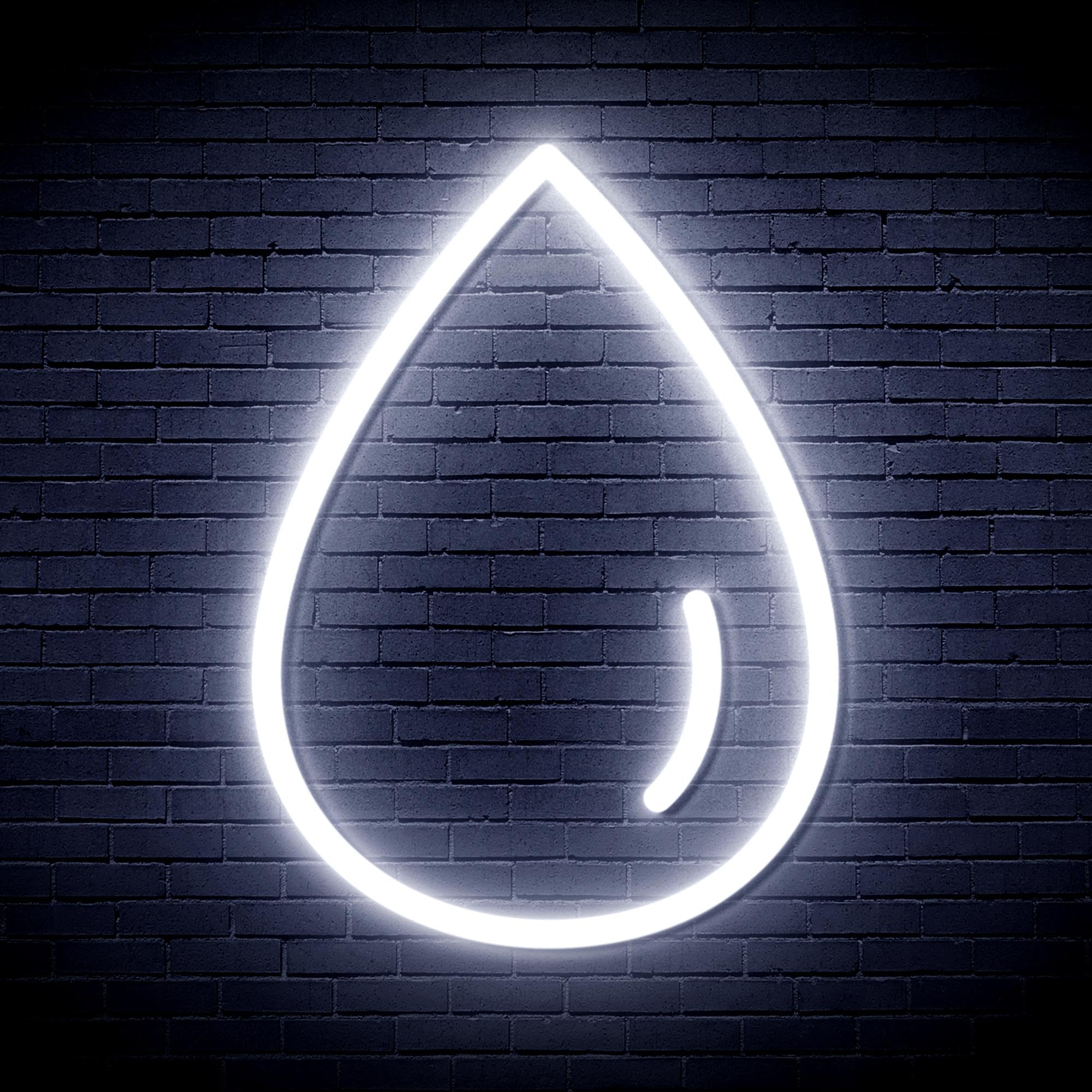 ADVPRO Water Droplet Flex Silicone LED Neon Sign - White - st16s43-fnu0070-w