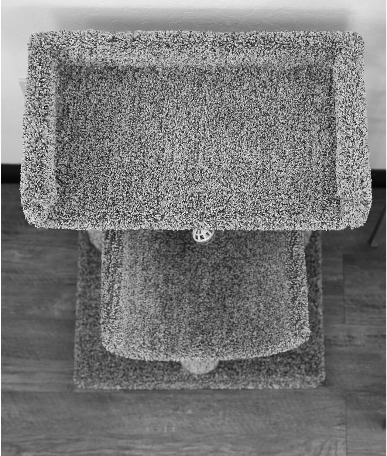 Maykoosh Artisanal Abode Spacious Cat Tree Perch for Large Cats, Durable Carpet Upholstered Cat Play Tower, Sturdy Wood Construction Dark Gray