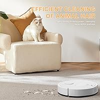 Vista 3 de Combo de robot aspirador y trapeador, robot aspirador 3 en 1, evita obstáculos, fácil de usar, delgado, silencioso, de bajo ruido, ideal para pelo