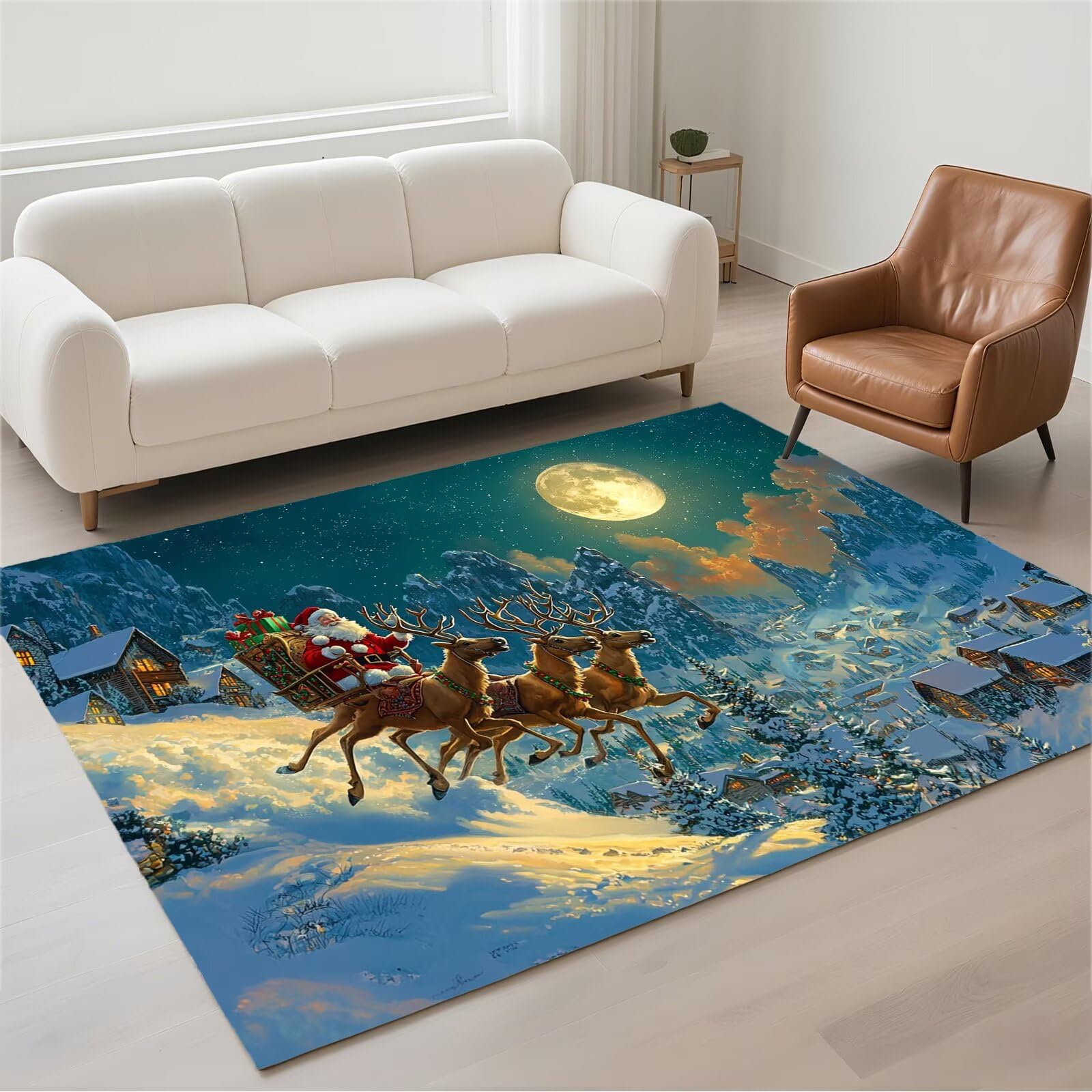 Tapis de couloir lavable chambre moderne et petit tapis de salon doux