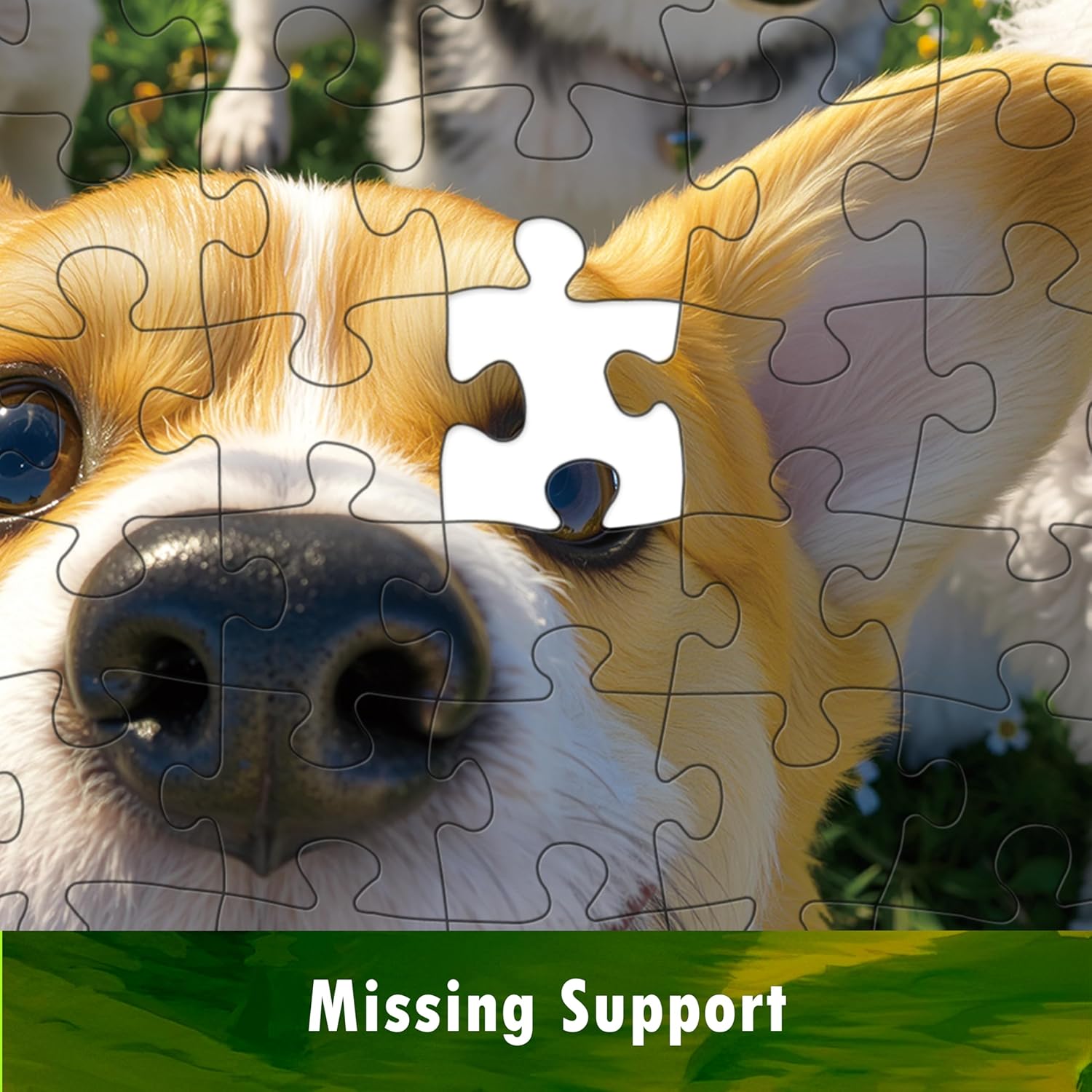 Puzzles for Adults 1000 Pieces - Dog Selfie, Pup Selfie Fiesta Adults Puzzles Lawn Dogs Park, Letter on Back No Dust, Matte Finish Funny Puppies Jigsaw Puzzles Home Decor, 27.5" x 19.7" Gifts Games