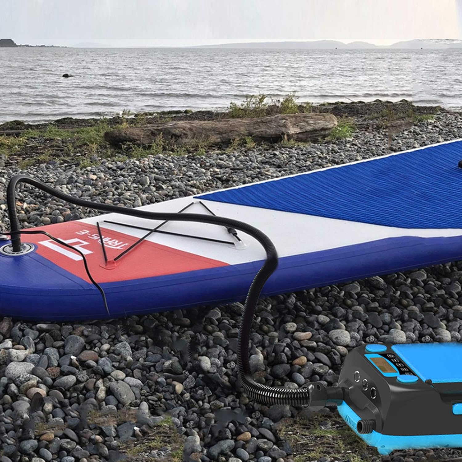 VACHAN Electric SUP Air Pump Compressor,16PSI SUP Pump,12V with Built-in 6000mAh Battery Stand Up Paddle Board Electric Pump for Boats, Stand Up Paddle Board(Blue) : Sports & Outdoors