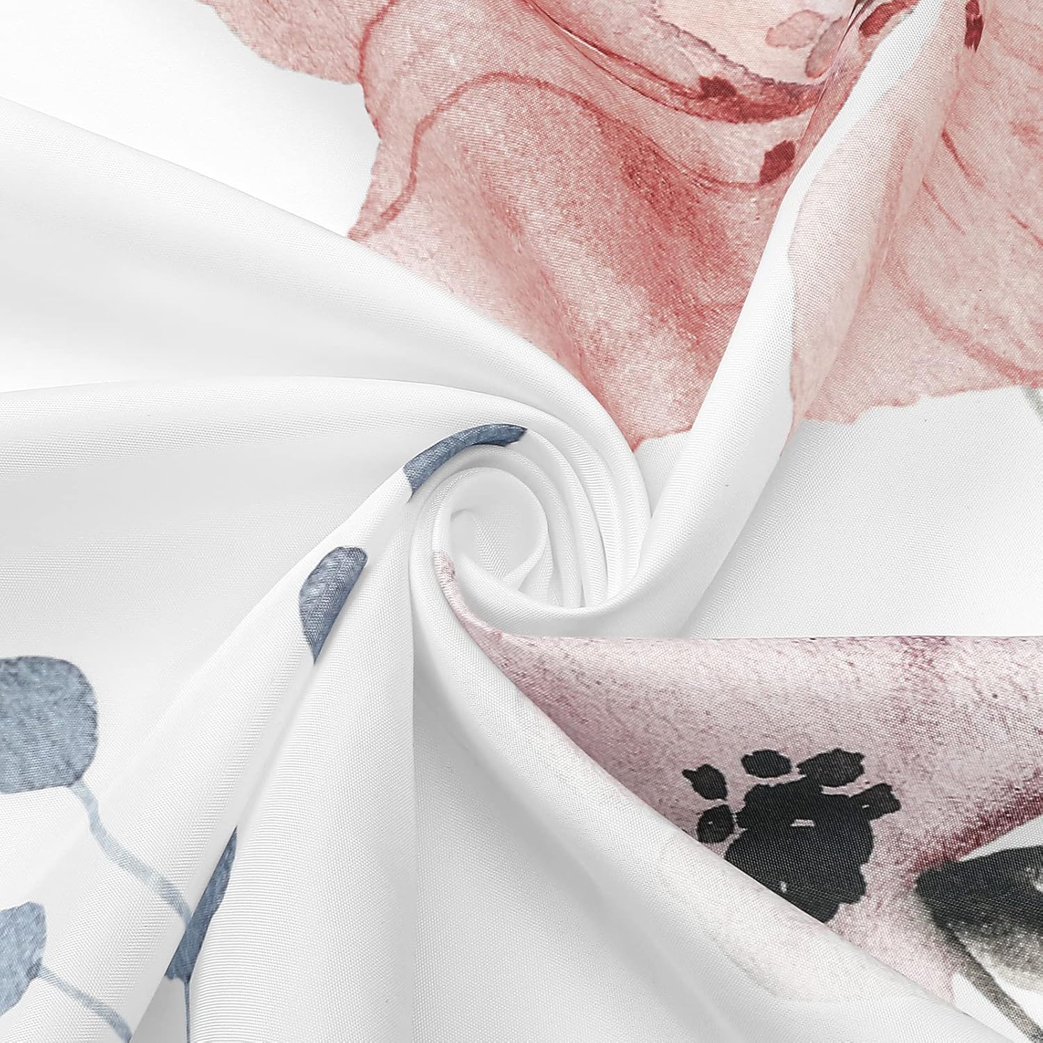 Gibelle Diamond Shaped Shower Curtain Hooks Set of 12, Bathroom Curtain 72" W x 72" L