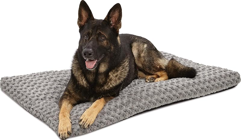 MidWest Homes for Pets Cama XL QuietTime Deluxe gris Ombré Swirl de felpa para mascotas, lavable a máquina, parte inferior antideslizante, alfombrilla suave para cajas de 48 pulgadas
