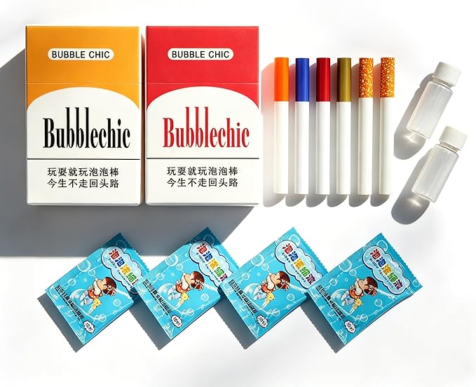 Bubble Cigarette Packs: Realistic Stress-Relief Bubble Blowers