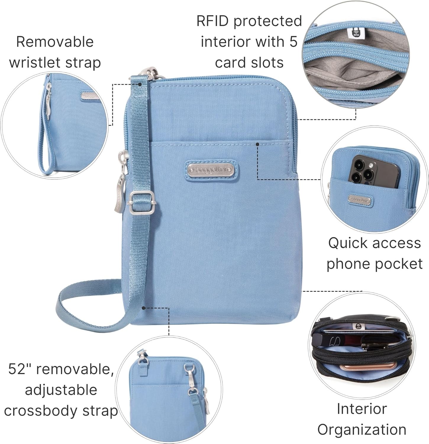 Baggallini The New Classic Collection Take Two RFID Bryant Crossbody - Image 3