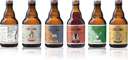 Birra Follina - Tasting Box 6 Craft Beers Unfiltered and Unpasteurized - 33cl - Made in Italy