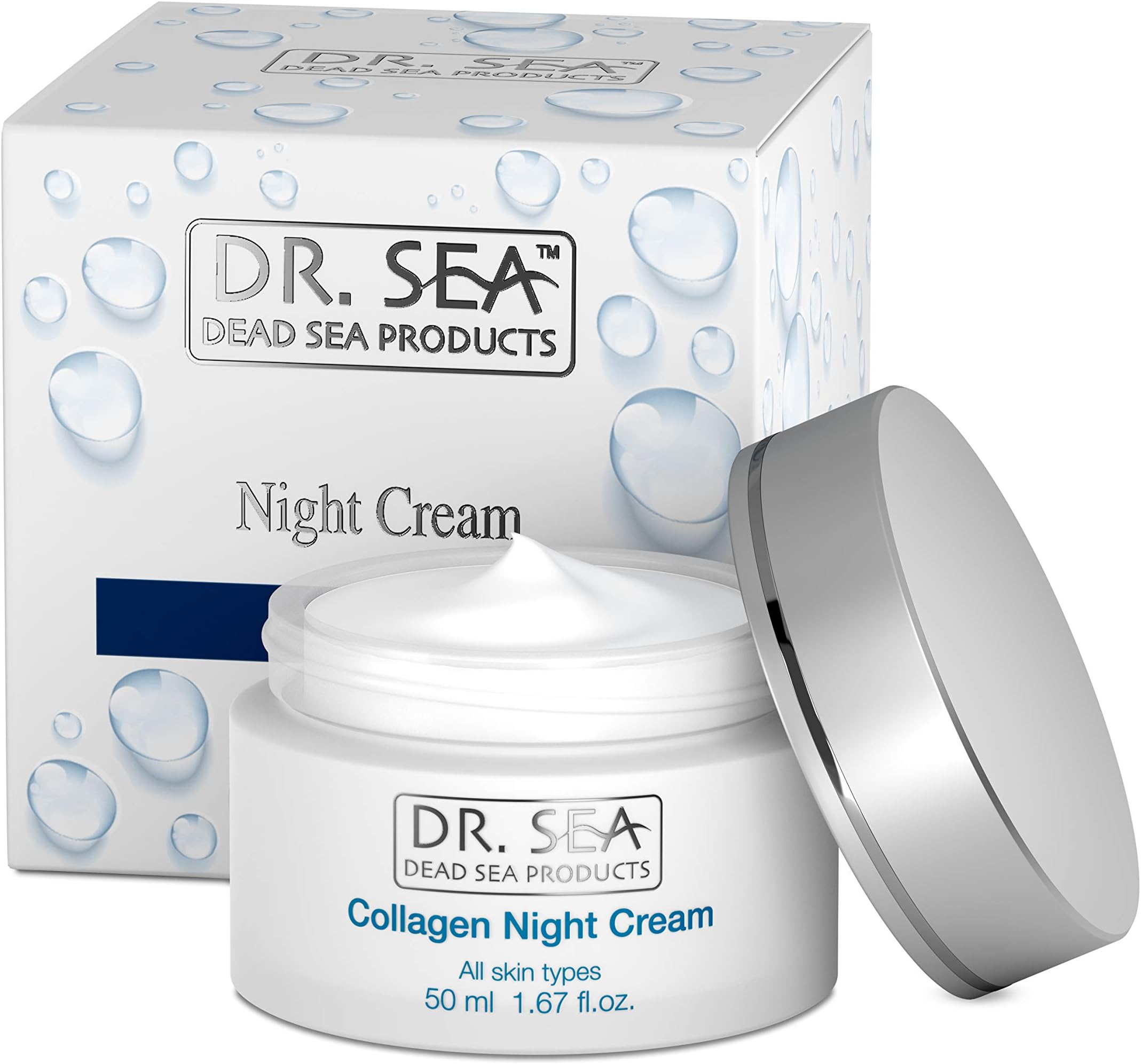 Dr Sea Collagen Night Facial Cream - Face Care Cream, 50 ml