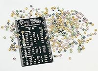 Vista 3 de Mezcla de 280 cuentas de cristal checo facetadas redondas de 0.9 oz (25 g) de 0.157 in, tonos dorados