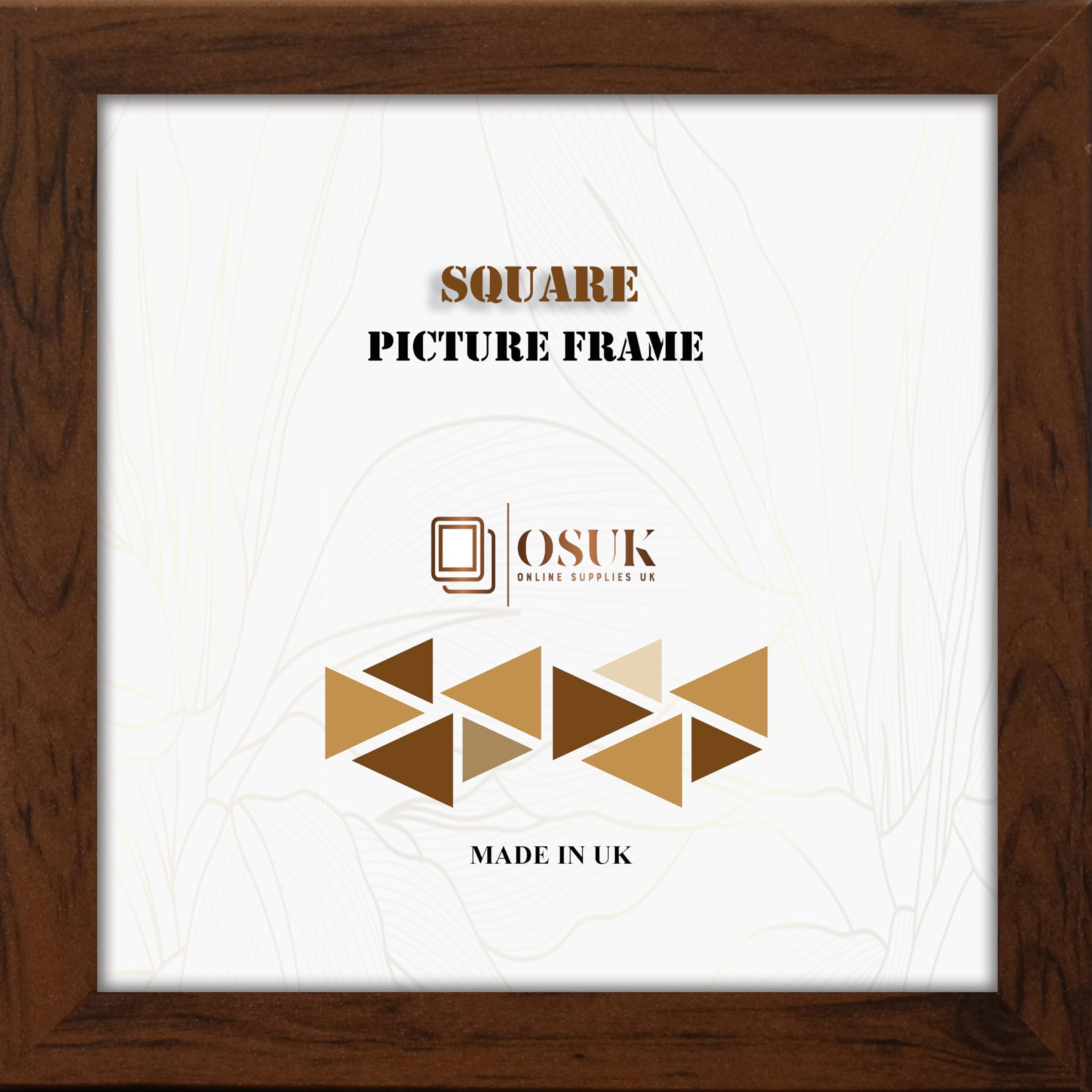 OSUK Modern 70x70 cm Square Photo Frame Dark Oak - Picture Frames With Safe Perspex Front & Wall Hanging Hooks - Wood Effect 70cm x 70cm (27.6" x 27.6") Dark Oak Square Frame