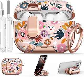 for AirPods Pro 3 Case 2025 with Safety Lock-Blue Bells Flower