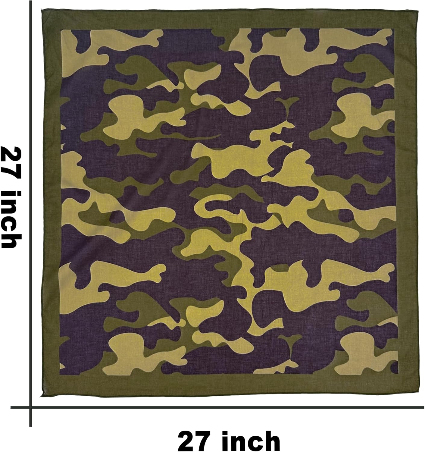 Junvena Extra Large Bandana 100% Cotton,27 Inch image 2