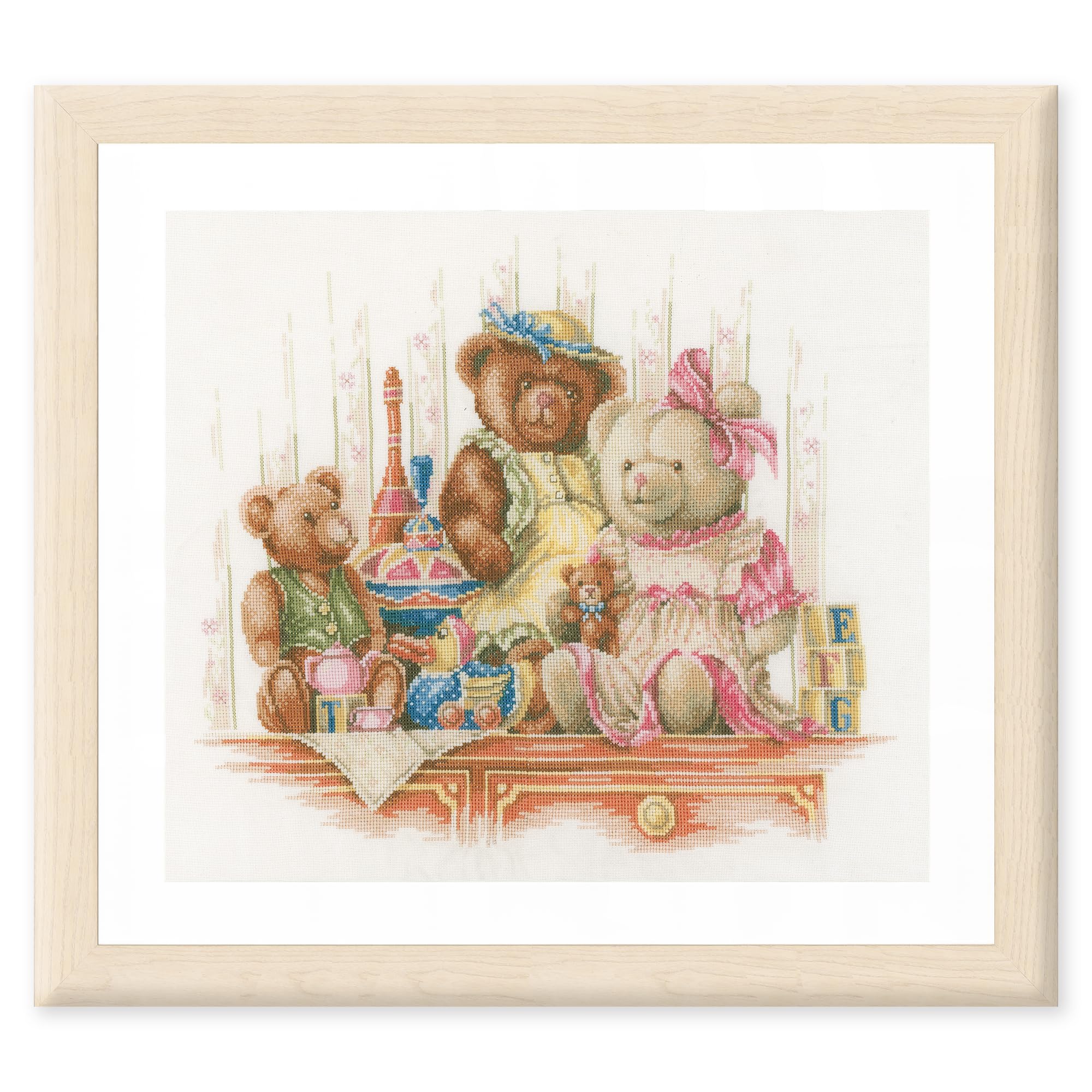 Vervaco Bears and Toys, Aida, Multi, 20.3 x 14.5 x 0.7 cm