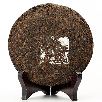Teavivre Menghai Golden Buds Tribute Ripened Pu-erh Cake Tea (Fermented, Shou, 200g)