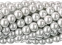 Vista 18 de RUBYCA 200 piezas de cuentas redondas pequeñas de cristal checo satinado lustroso para hacer joyería con cuentas de 6 mm color crema