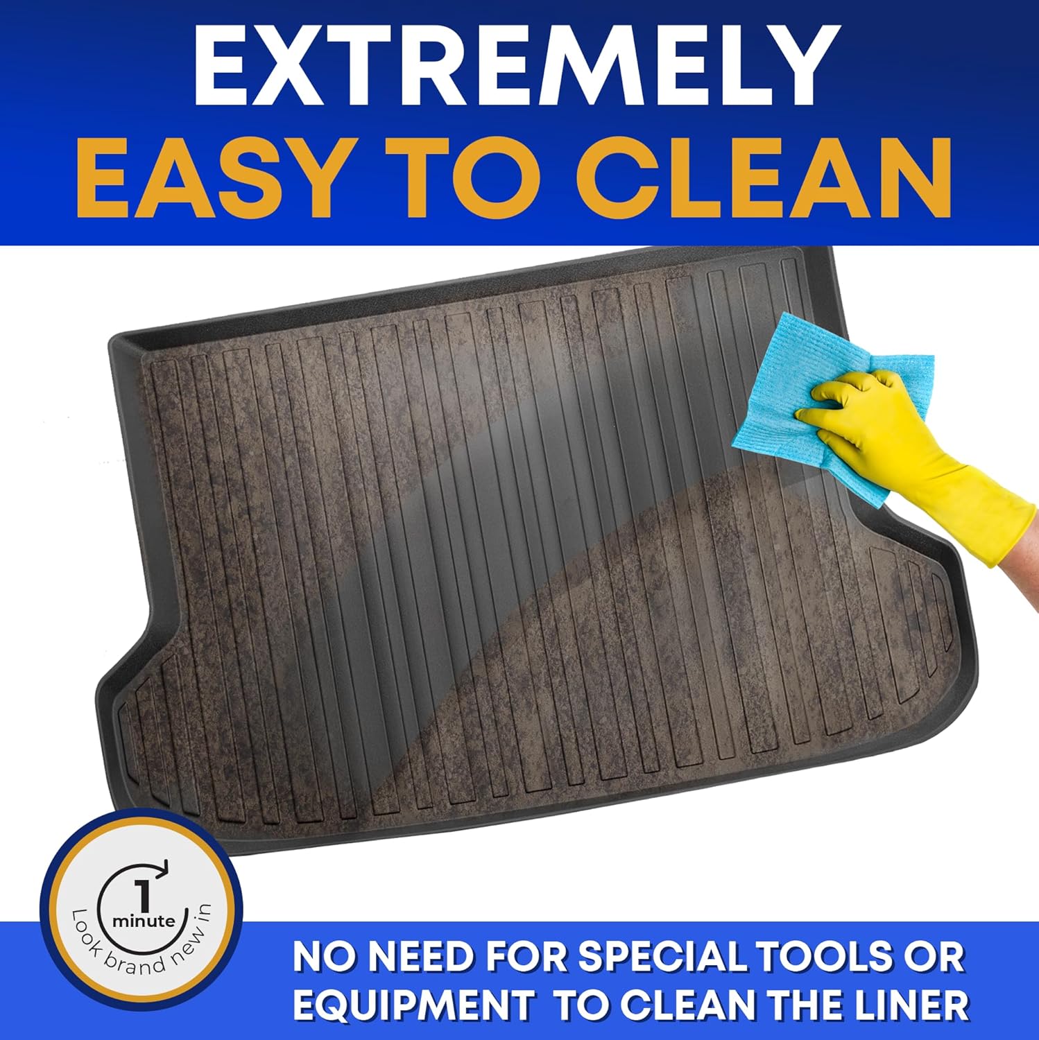 Premium Cargo Liner for Mercedes-Benz GLA 2014-2020 - 100% Protection Custom Fit Car Trunk Mat - All-Season Black Cargo Mat - 3D Laser Shaped Measured - Image 4