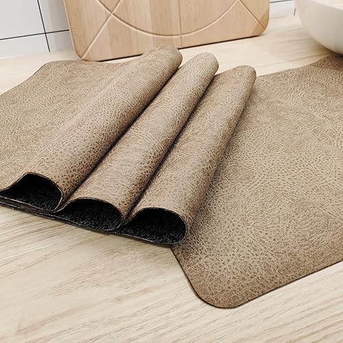 Miniatura 5 de Juego de 6 manteles individuales para mesa de comedor, manteles individuales de tela con bordado, manteles individuales para mesa de comedor de 12 x