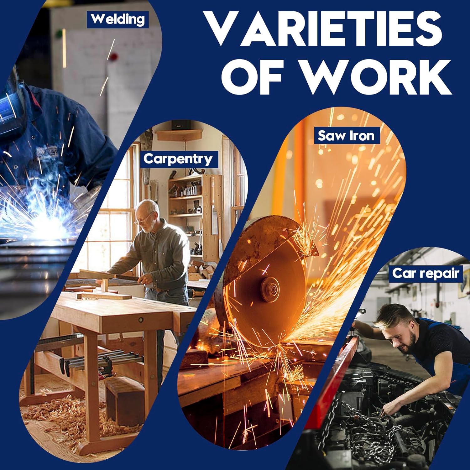 QeeLink Welding Jacket Split Leather Sleeves | Premium Flame Resistant Cotton Body Hybrid Welder Jackets - Image 5