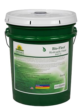 Renewable Lubricants Bio-Fleet ISO 32 Hydraulic Lubricant, 5 Gallon Pail, Model Number 80824
