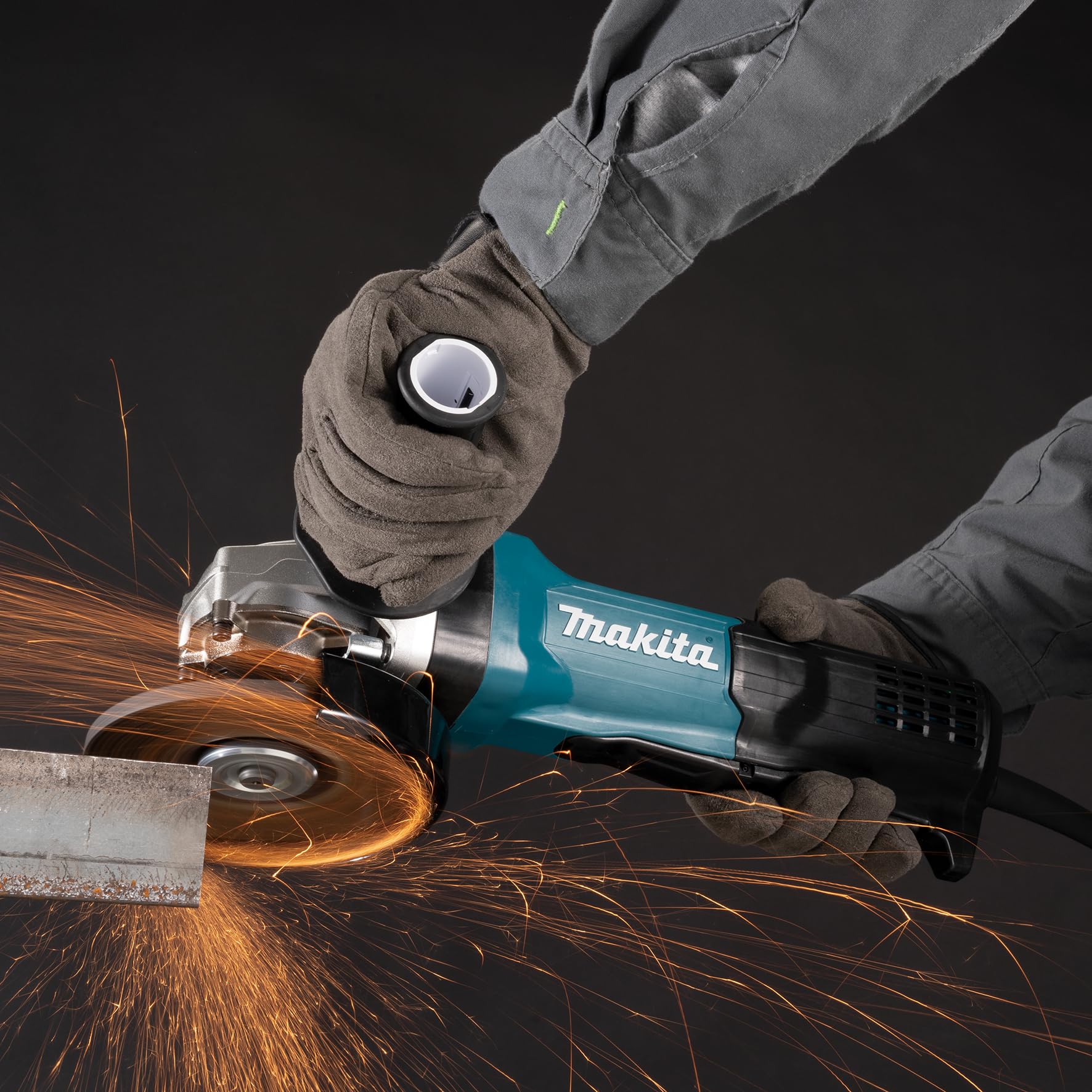 Makita GA5094 szlifierka kątowa 125 mm, 1900 W, z hamulcem i przełącznikiem wiosłowym