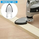 Sutowe 129Pcs Oscillating Multitool Sanding Pad Kit, Universal Finger Sanding Pads 60-320 Grit Triangle Finger Sandpaper Set, Multipurpose Sanding Paper Assortment with 3 Spacer Adapter - 6