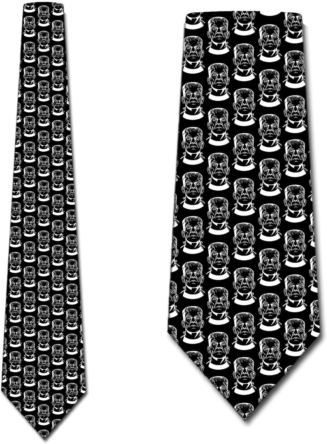 Three Rooker Halloween Ties Frankenstein Tie Mens Monster Neckties